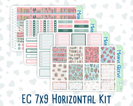 Kit 0177 - 7x9 - Books&Roses - Weekly Kit For EC Horizontal Planners