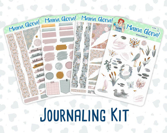 Kit 0157 - Swan Lake - Journaling Kit - For Planner - Notebook - Journal