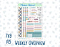 Kit 0172- Weekly Overview - Mosaic - For 7x9 & A5 Planners - Notebooks