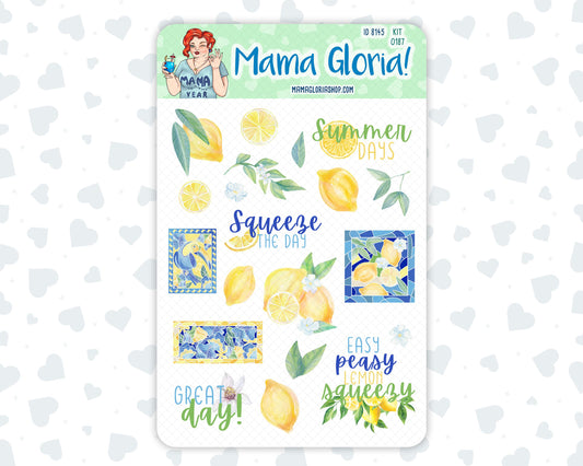 Kit 0187 - Clipart - Lemon&Mosaic- For Planners - Journals