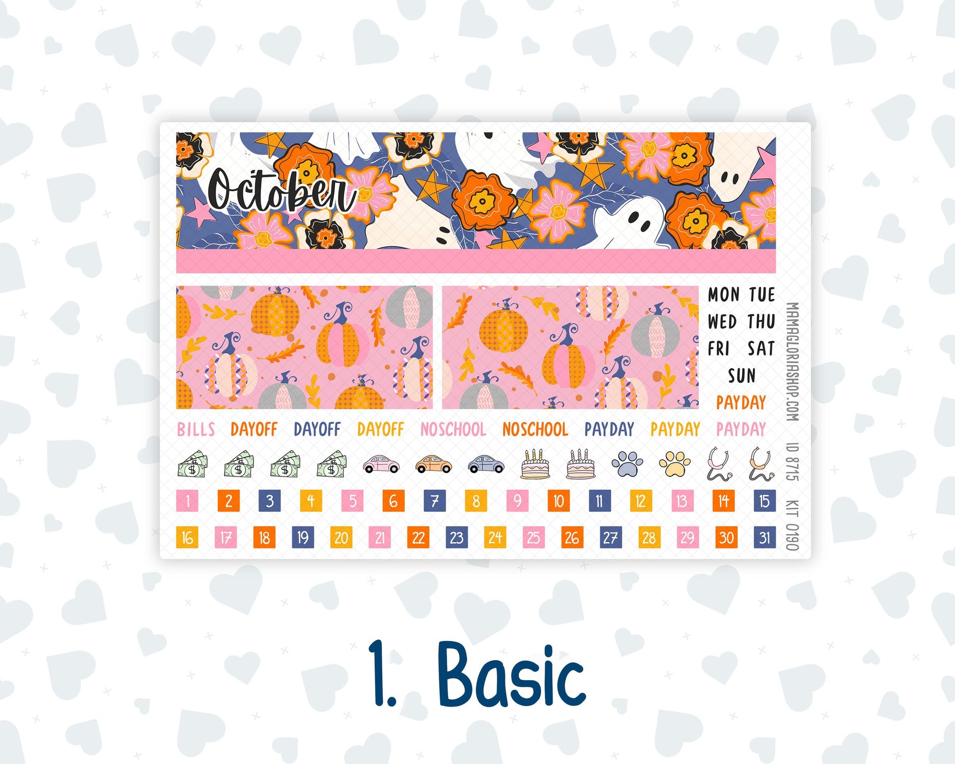 Kit 0190 Laurel Denise Standard Size – Monthly - Halloween Spooktacular - October - Fall