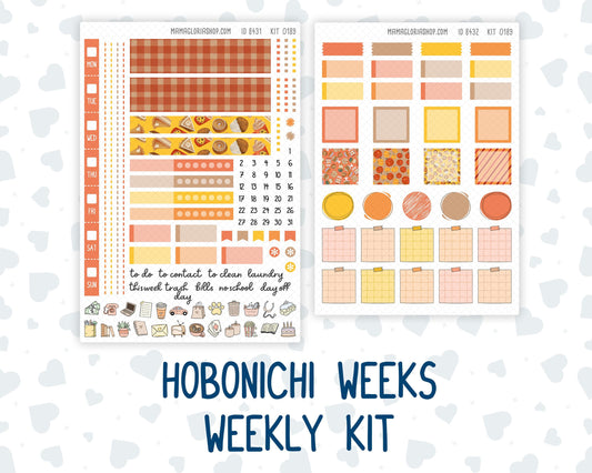 Kit 0189 Hobonichi Weeks – Weekly Kit - Fall Backing - October - Autumn - Fall