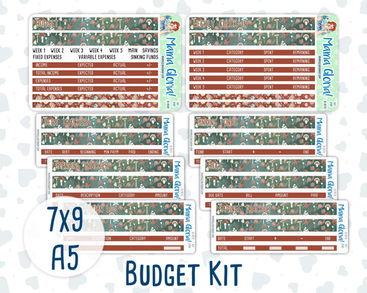 Kit 0191- Budget - Autumn Harvest - For 7x9 & A5 Planners - Notebooks