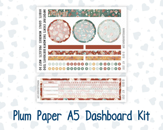 Kit 0191 Plum Paper A5– Dashboard - Autumn Harvest - October - Autumn