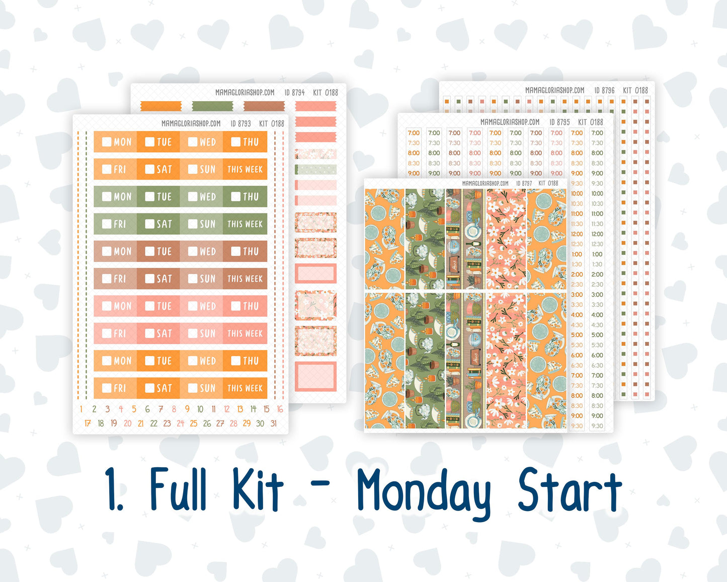 Kit 0188 Laurel Denise Standard Size – Weekly - Vertical Layout - Cozy Nights - October- Fall