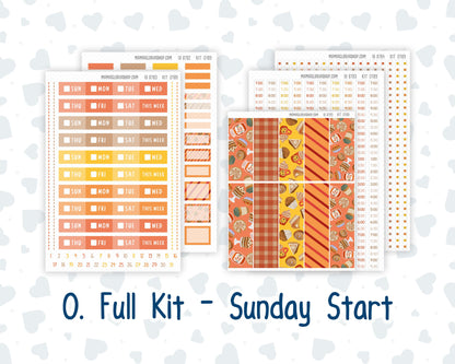 Kit 0189 Laurel Denise Standard Size – Weekly - Vertical Layout - Fall Backing - October- Fall