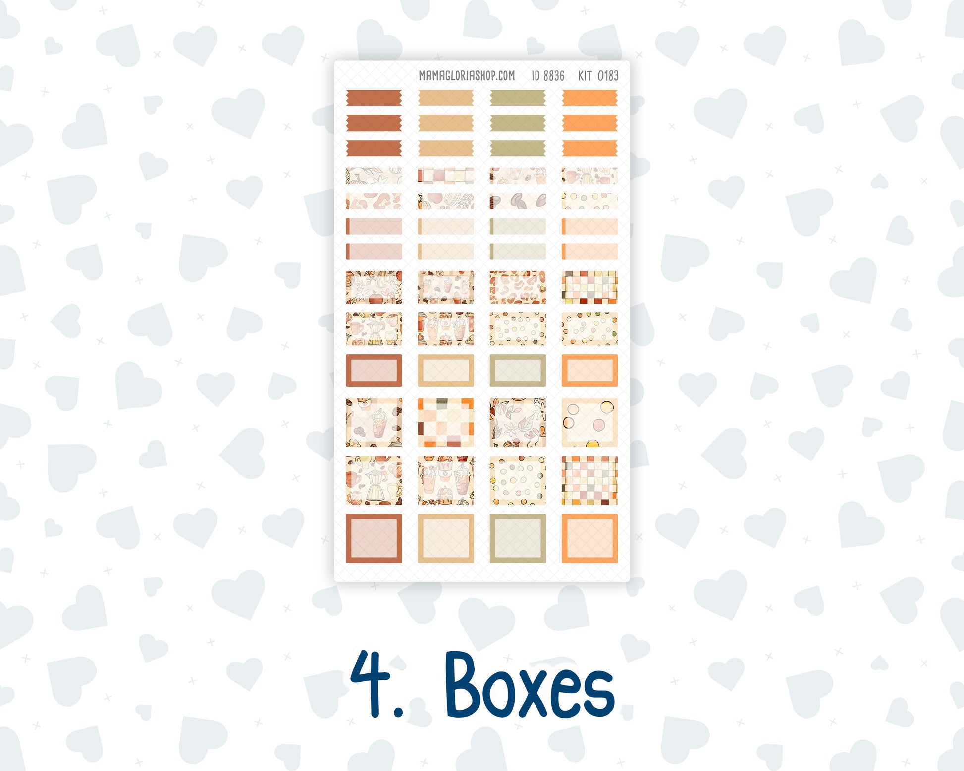 Kit 0183 Laurel Denise Mini Size – Weekly - Vertical Layout - Natl. Coffee day - September - Fall