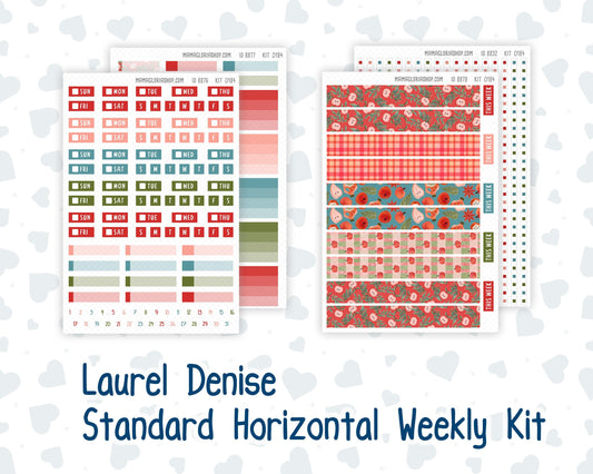 Kit 0184 Laurel Denise Standard Size – Weekly - Horizontal Layout - Apple Cider - September - Fall