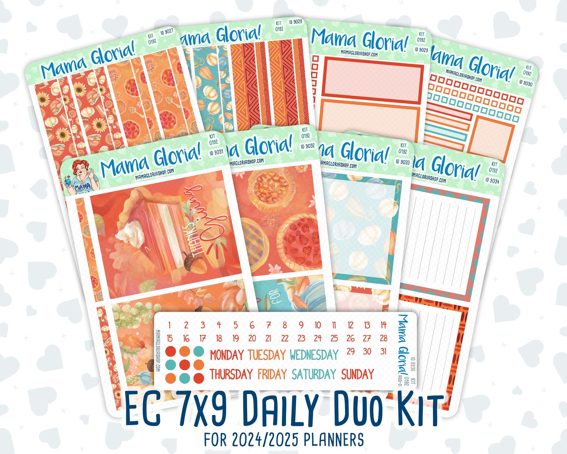 Kit 0192 - 7x9 Daily Duo - Thanksgiving - November - Planner