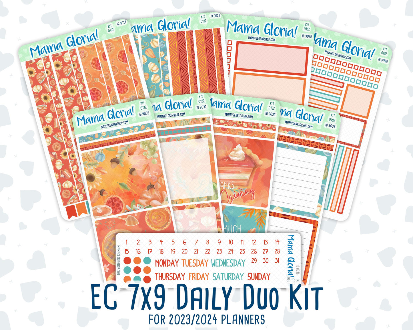 Kit 0192 - 7x9 Daily Duo - Thanksgiving - November - Planner