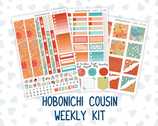 Kit 0192 Hobonichi Cousin – Weekly Kit – 1.3” Wide Columns - Thanksgiving - November - Fall