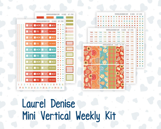 Kit 0192 Laurel Denise Mini Size – Weekly - Vertical Layout - Thanksgiving - November - Fall