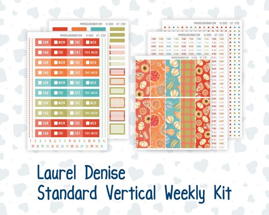 Kit 0192 Laurel Denise Standard Size – Weekly - Vertical Layout - Thanksgiving - November- Fall