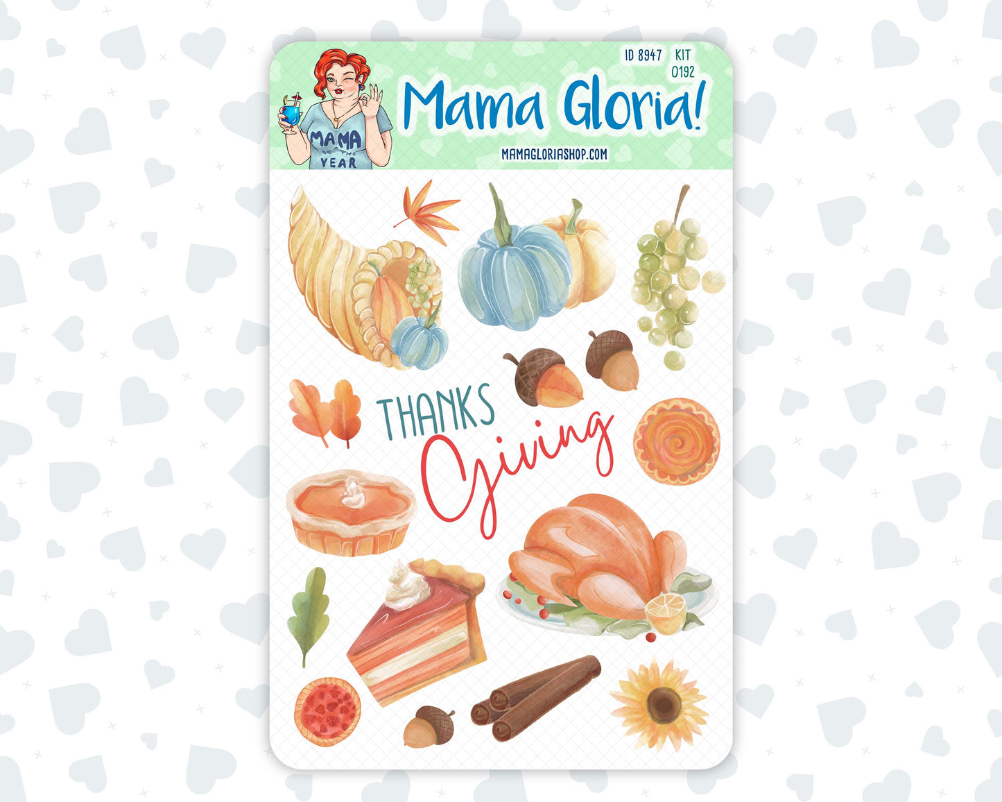 Kit 0192 - Clipart - Thanksgiving - November- For Planners - Journals