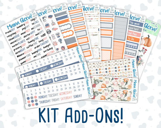 Kit 0193 Add Ons - Harvest Blooms - Planner Stickers - November - Kit 2024