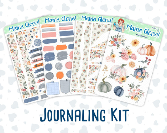 Kit 0193 - Harvest Blooms- Journaling Kit - For Planner - Notebook - Journal - Fall - November