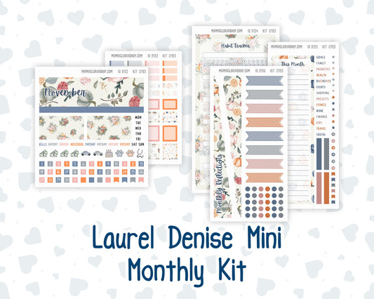 Kit 0193 Laurel Denise Mini Size – Monthly - Harvest Blooms - November - Autumn