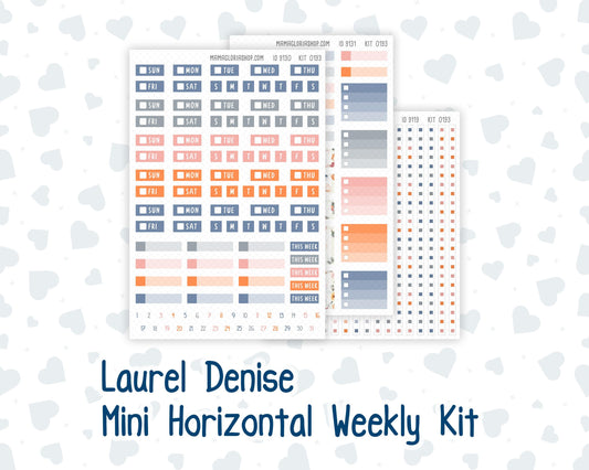 Kit 0193 Laurel Denise Mini Size – Weekly - Horizontal Layout - Harvest Blooms - November - Fall