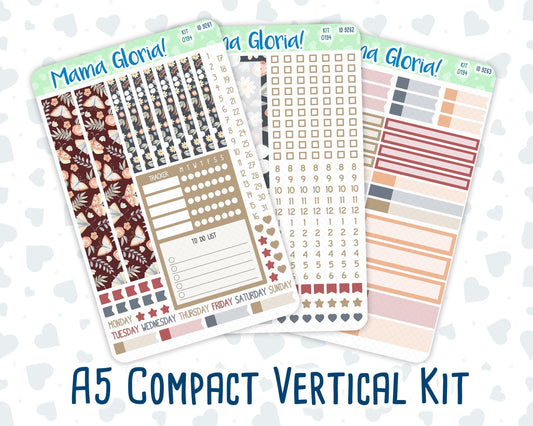 Kit 0194 - A5 Compact Vertical - Floral Dreams - Weekly - November- Fall