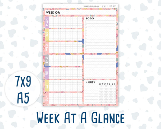 Kit 0195- Week At A Glance - Crafty Creations - For 7x9 & A5 Planners - Notebooks - November -Fall