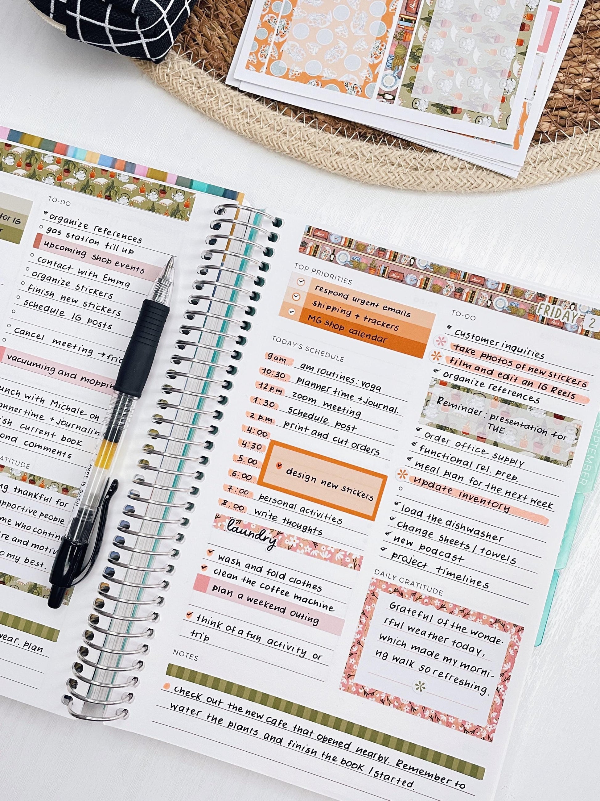 Kit 0213- 7x9 Plum Paper Daily - Provence - Planner - April