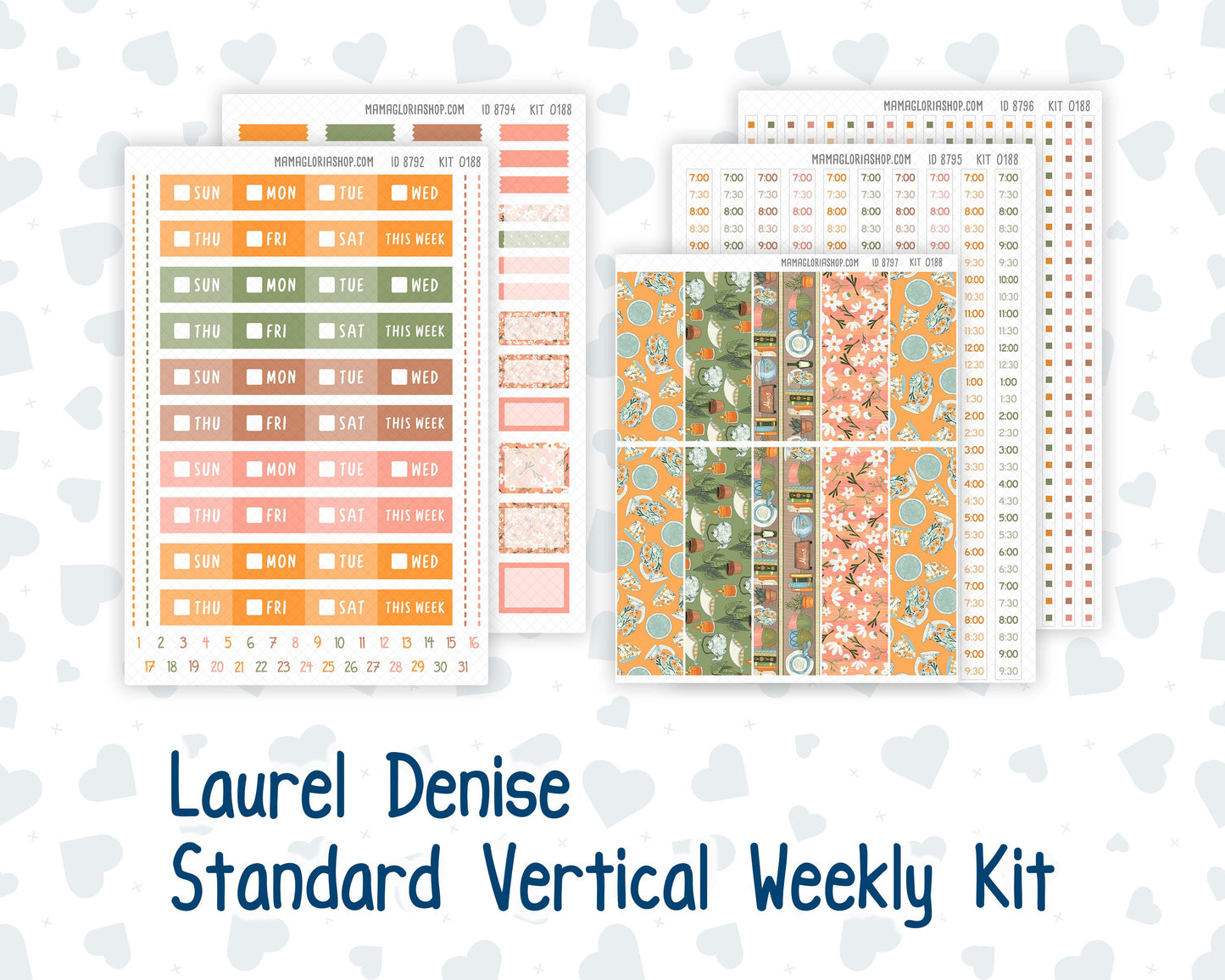 Kit 0188 Laurel Denise Standard Size – Weekly - Vertical Layout - Cozy Nights - October- Fall