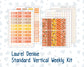 Kit 0189 Laurel Denise Standard Size – Weekly - Vertical Layout - Fall Backing - October- Fall