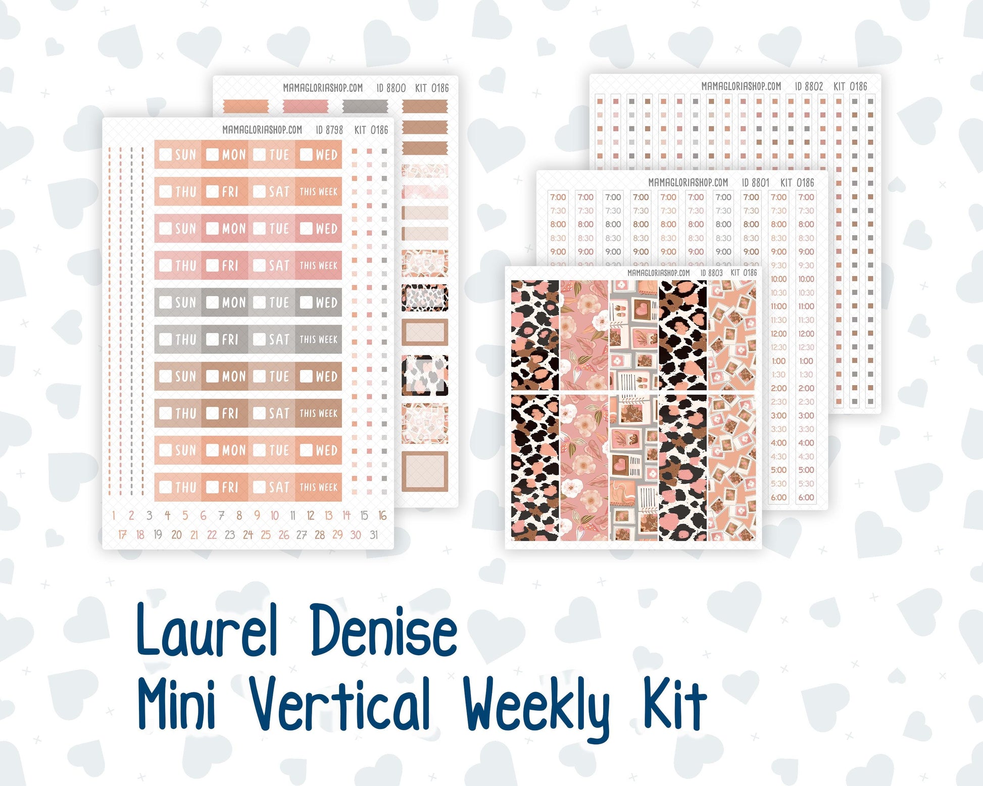 Kit 0186 Laurel Denise Mini Size – Weekly - Vertical Layout - Workspace Vibes - September - Fall