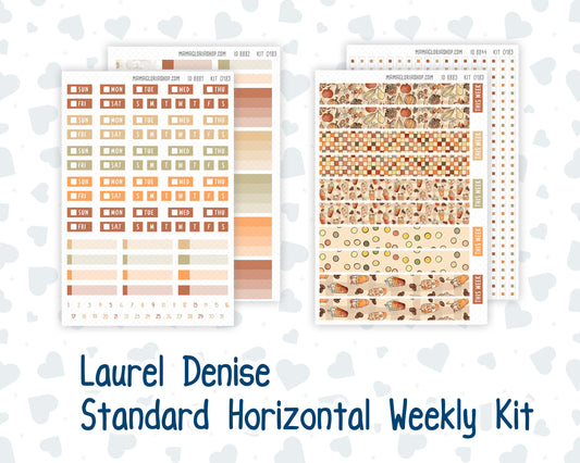 Kit 0183 Laurel Denise Standard Size – Weekly - Horizontal Layout - Natl. Coffee day - September - Fall