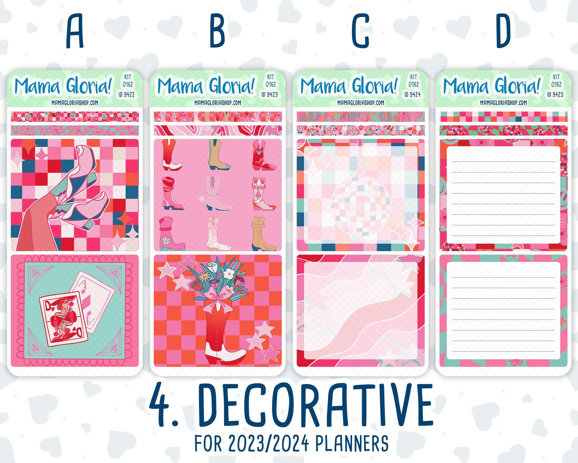 Kit 0162 - 7x9 Daily Duo - Disco Cowgirl - Planner