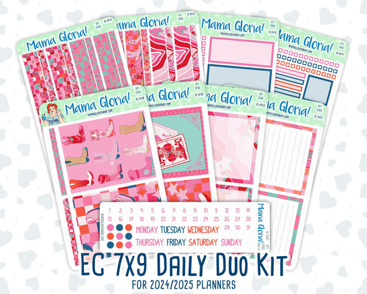 Kit 0162 - 7x9 Daily Duo - Disco Cowgirl - Planner