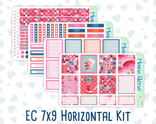 Kit 0162 - 7x9 - Disco Cowgirl - Weekly Kit For EC Horizontal Planners