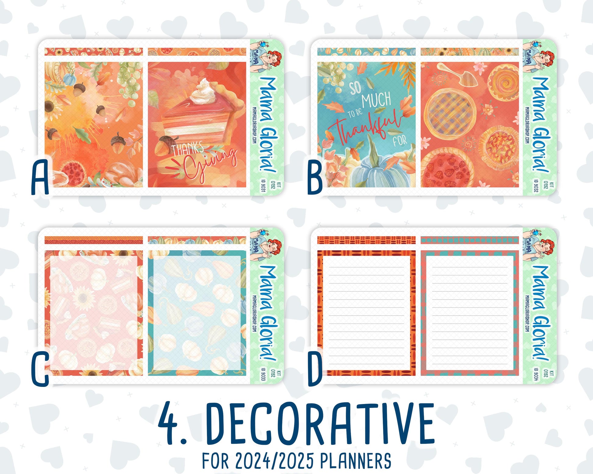 Kit 0192 - 7x9 Daily Duo - Thanksgiving - November - Planner