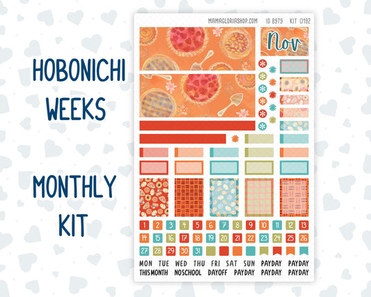 Kit 0192 Hobonichi Weeks – Monthly – Thanksgiving - November - Fall