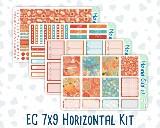 Kit 0192 - 7x9 - Thanksgiving - Weekly Kit For EC Horizontal Planners - Fall- Autumn - November