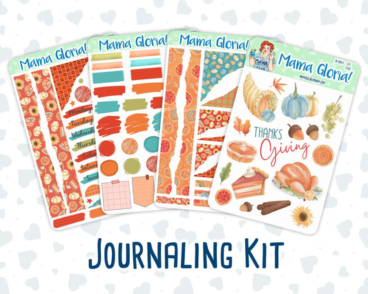 Kit 0192 - Thanksgiving - Journaling Kit - For Planner - Notebook - Journal - Fall - November