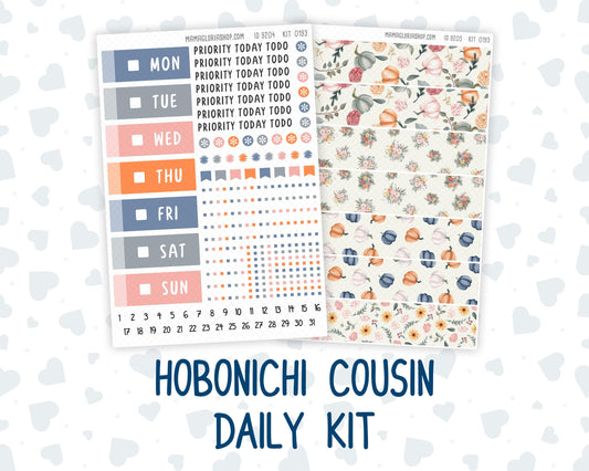 Kit 0193 Hobonichi Cousin – Daily Kit - Harvest Blooms - November - Autumn - Fall