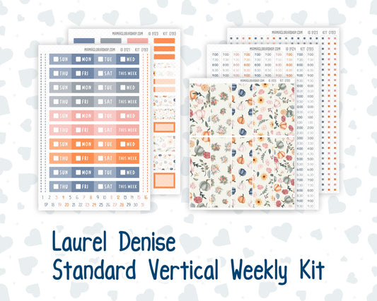 Kit 0193 Laurel Denise Standard Size – Weekly - Vertical Layout - Harvest Blooms - November- Fall