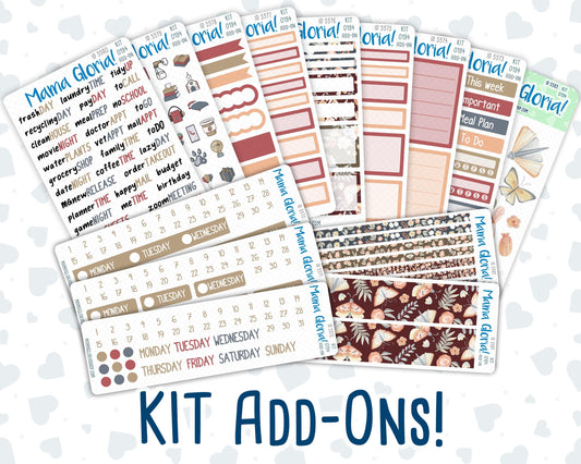 Kit 0194 Add Ons - Floral Dreams - Planner Stickers - November - Kit 2024