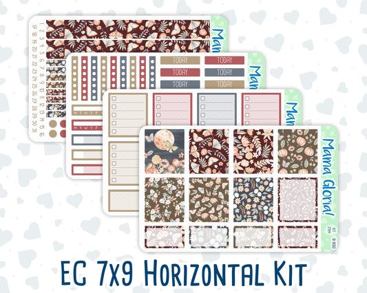 Kit 0194 - 7x9 - Floral Dreams - Weekly Kit For EC Horizontal Planners - Fall- Autumn - November