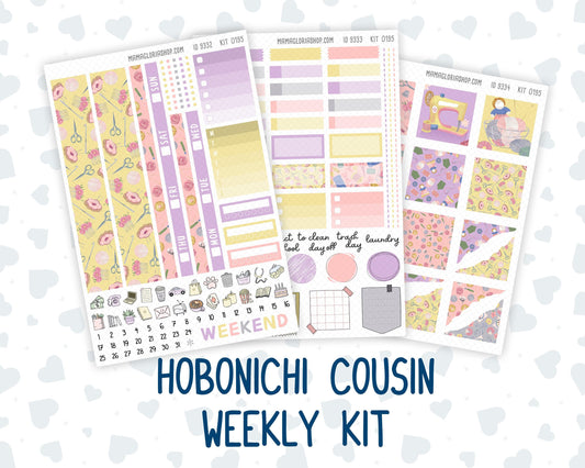 Kit 0195 Hobonichi Cousin – Weekly Kit – 1.3” Wide Columns - Crafty Creations - November - Fall