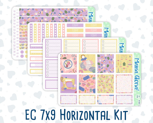 Kit 0195 - 7x9 - Crafty Creations - Weekly Kit For EC Horizontal Planners - Fall- Autumn - November