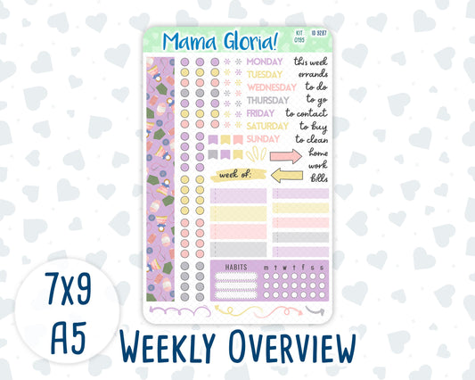 Kit 0195- Weekly Overview - Crafty Creations - For 7x9 & A5 Planners - Notebooks - November