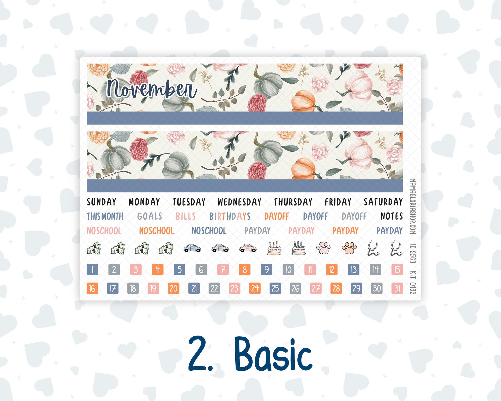 Kit 0193 Laurel Denise Portrait – Monthly - Bloom Harvest - November- Fall