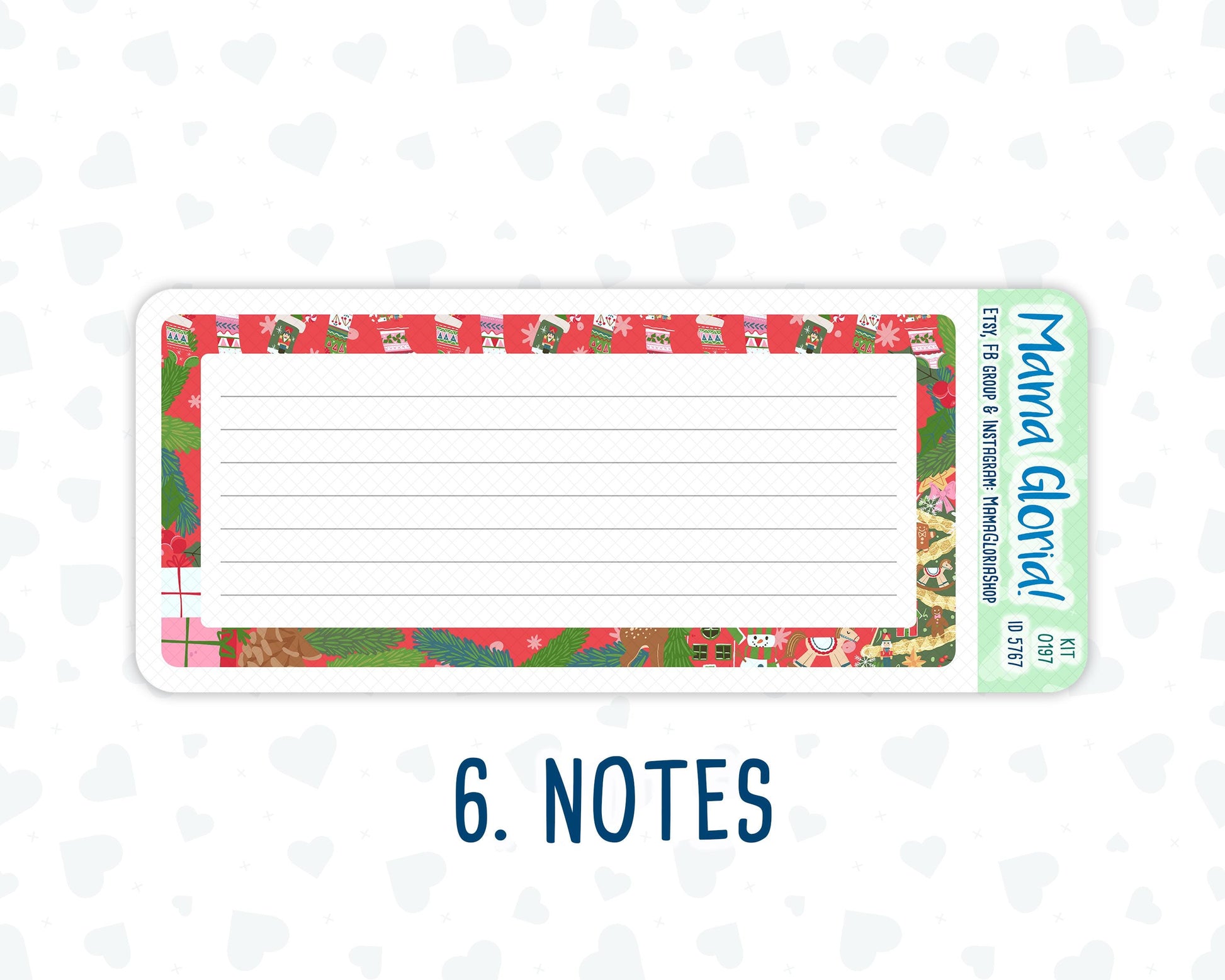 Kit 0197- 7x9 - Nutcracker Magic- December- Christmas - Notes Pages - Dashboard Kit - Productivity Page