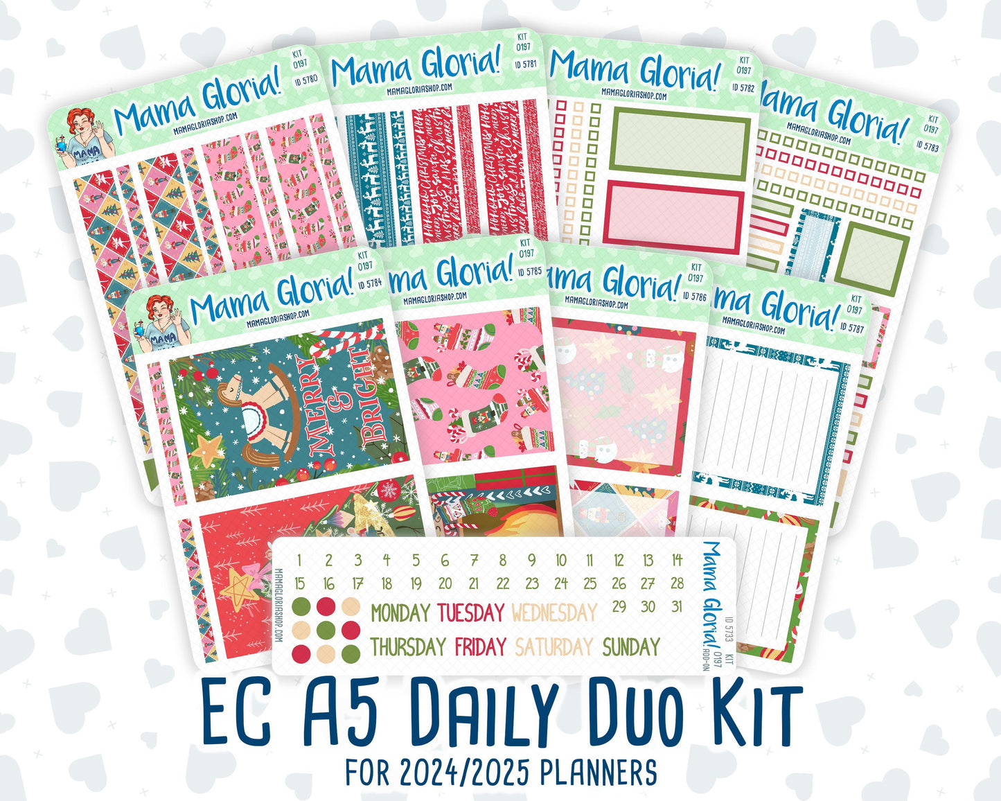 Kit 0197 - A5 Daily Duo - Nutcracker Magic - December - Christmas -Planner