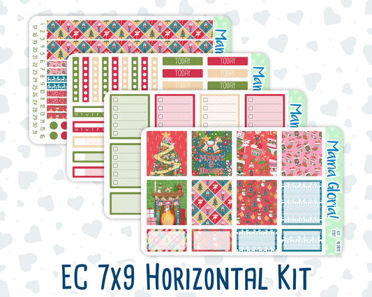 Kit 0197- 7x9 - Nutcracker Magic - Weekly Kit For EC Horizontal Planners - December- Christmas