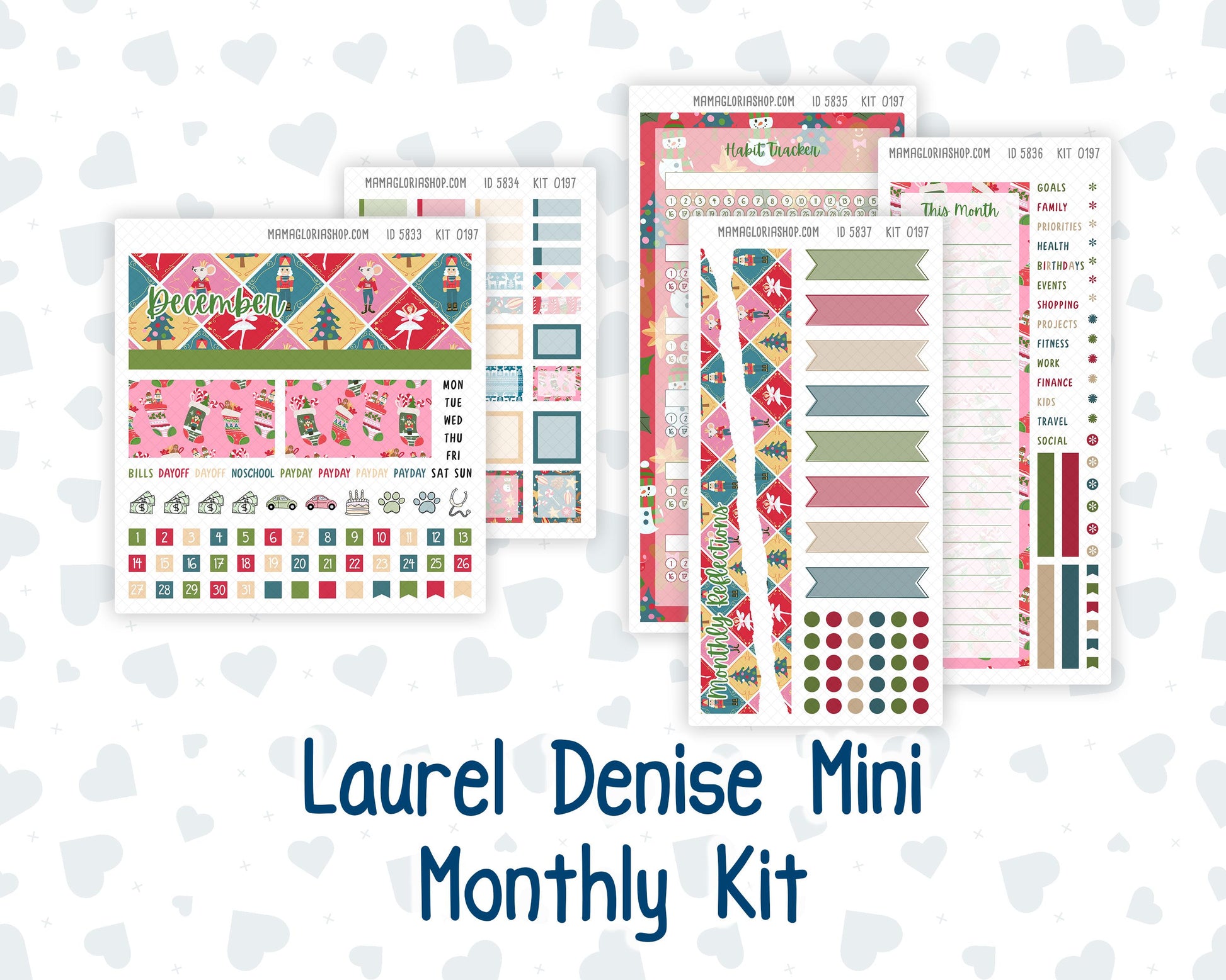 Kit 0197 Laurel Denise Mini Size – Monthly - Nutcracker Magic- Christmas - December