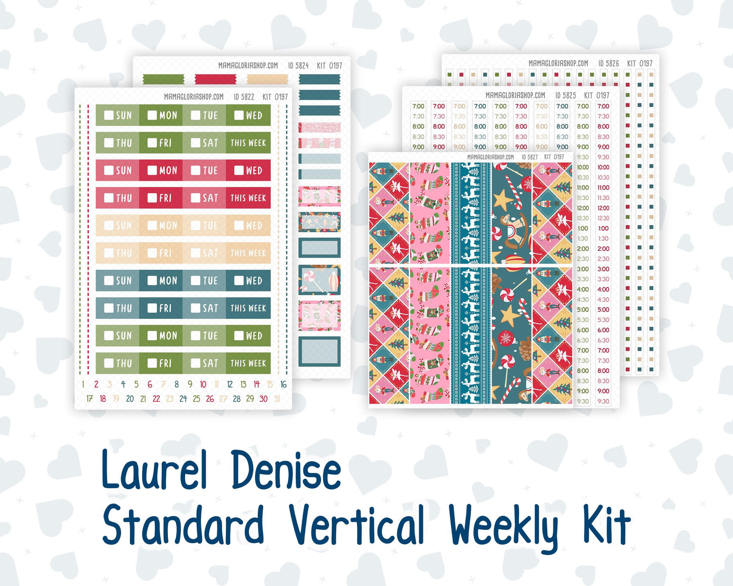 Kit 0197 Laurel Denise Standard Size – Weekly - Vertical Layout - Nutcracker Magic - December- Christmas