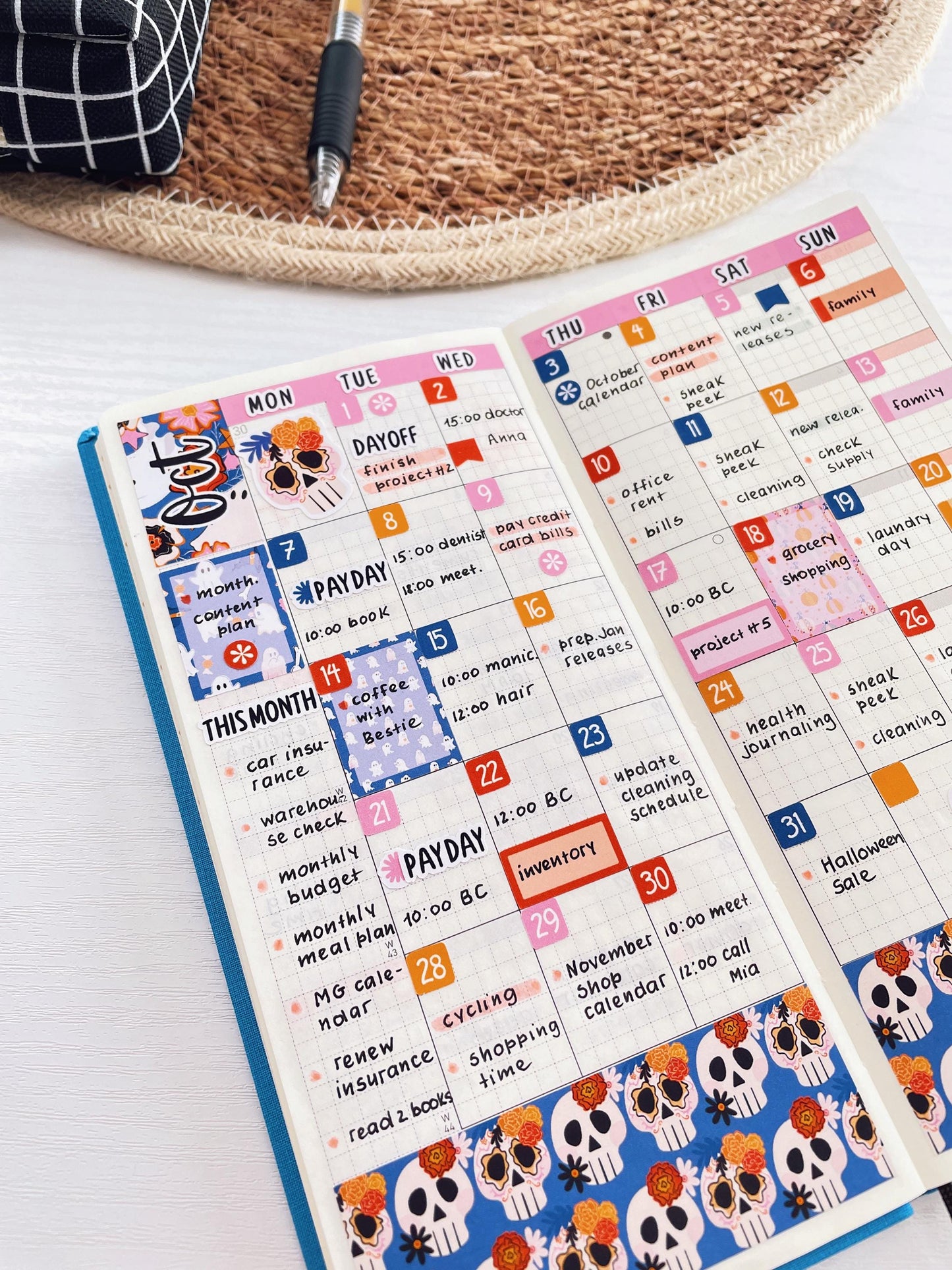 Kit 0248 - Hobonichi Weeks - Monthly Kit - January - Midnight Countdown